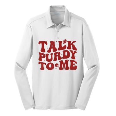 Funny Talk Purdy To Me Feeling Purdy Good Meme Silk Touch Performance Long Sleeve Polo