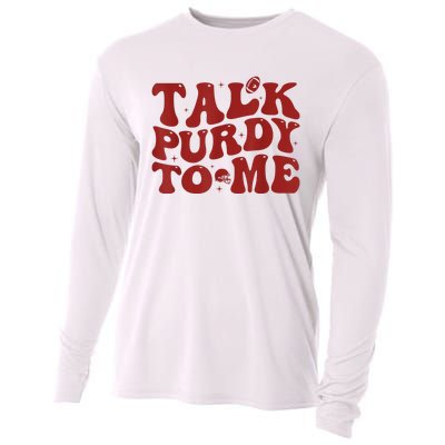 Funny Talk Purdy To Me Feeling Purdy Good Meme Cooling Performance Long Sleeve Crew