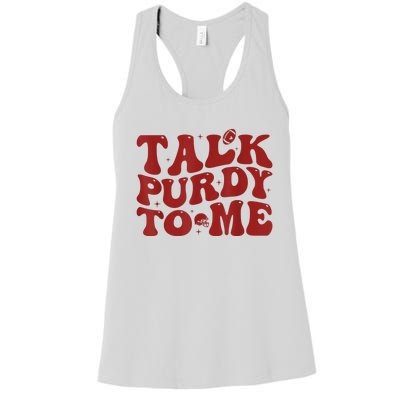 Funny Talk Purdy To Me Feeling Purdy Good Meme Women's Racerback Tank