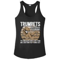 Funny Trumpet Player Saying Dinosaur Trumpets Are Essential Ladies PosiCharge Competitor Racerback Tank