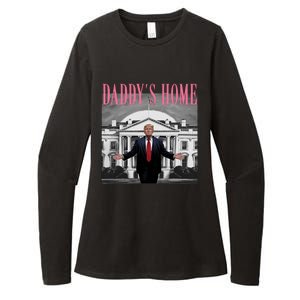 Funny Trump Pink Daddys Home  Trump 2024 Womens CVC Long Sleeve Shirt