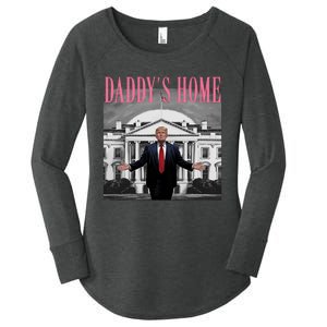 Funny Trump Pink Daddys Home  Trump 2024 Women's Perfect Tri Tunic Long Sleeve Shirt