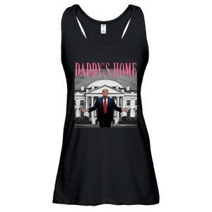 Funny Trump Pink Daddys Home  Trump 2024 Ladies Essential Flowy Tank