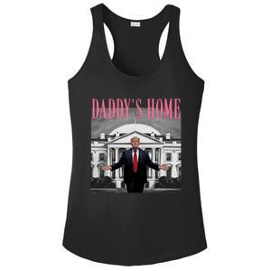 Funny Trump Pink Daddys Home  Trump 2024 Ladies PosiCharge Competitor Racerback Tank