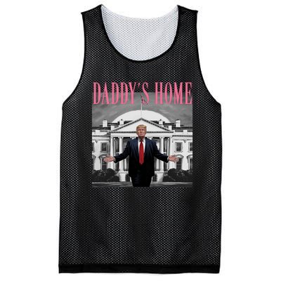 Funny Trump Pink Daddys Home  Trump 2024 Mesh Reversible Basketball Jersey Tank