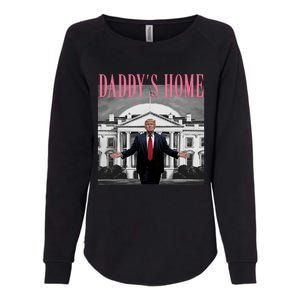 Funny Trump Pink Daddys Home  Trump 2024 Womens California Wash Sweatshirt