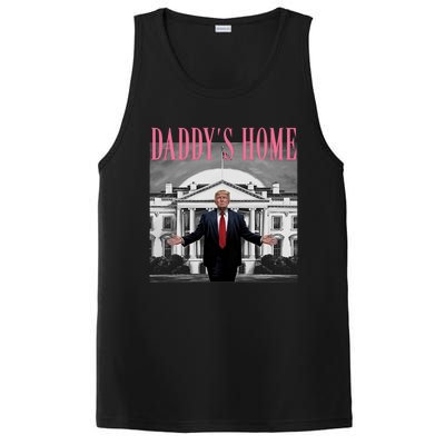 Funny Trump Pink Daddys Home  Trump 2024 PosiCharge Competitor Tank