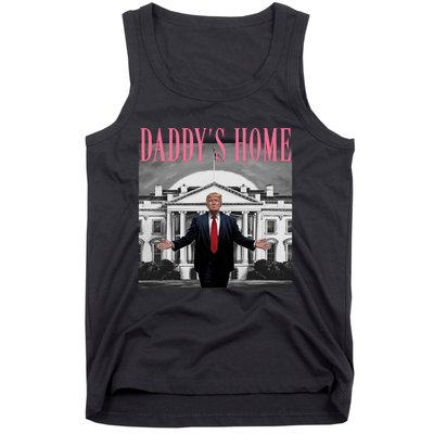 Funny Trump Pink Daddys Home  Trump 2024 Tank Top