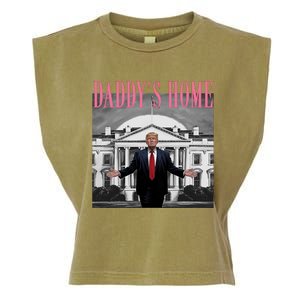 Funny Trump Pink Daddys Home  Trump 2024 Garment-Dyed Women's Muscle Tee