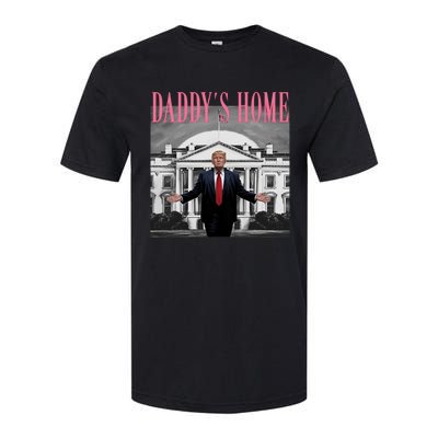 Funny Trump Pink Daddys Home  Trump 2024 Softstyle CVC T-Shirt