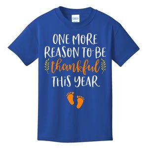 Funny Thanksgiving Pregnancy Announcement Fall Baby Reveal Kids T-Shirt