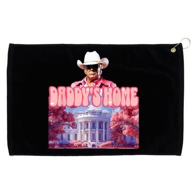 Funny Trump Pink Daddys Home  Trump 2024 Grommeted Golf Towel