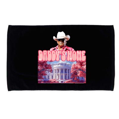 Funny Trump Pink Daddys Home  Trump 2024 Microfiber Hand Towel