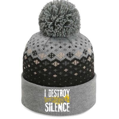 Funny Trumpet Player Marching Band Silence Destroyer Gift The Baniff Cuffed Pom Beanie