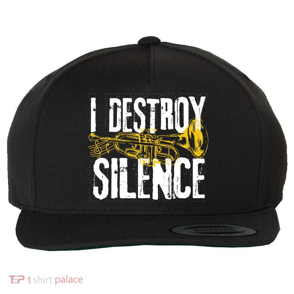 Funny Trumpet Player Marching Band Silence Destroyer Gift Wool Snapback Cap