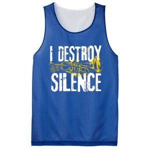 Funny Trumpet Player Marching Band Silence Destroyer Gift Mesh Reversible Basketball Jersey Tank