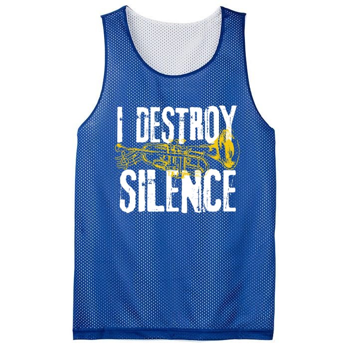 Funny Trumpet Player Marching Band Silence Destroyer Gift Mesh Reversible Basketball Jersey Tank