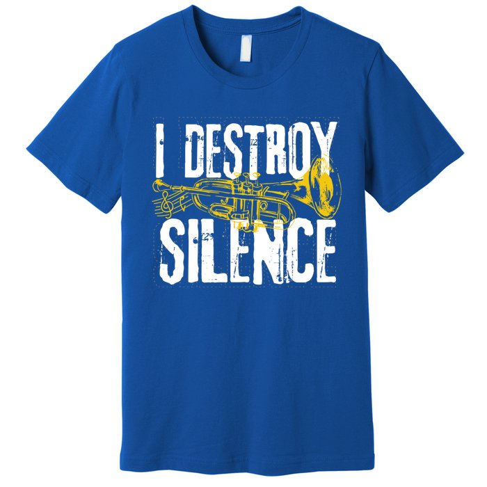 Funny Trumpet Player Marching Band Silence Destroyer Gift Premium T-Shirt