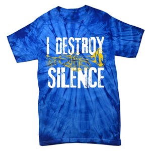 Funny Trumpet Player Marching Band Silence Destroyer Gift Tie-Dye T-Shirt