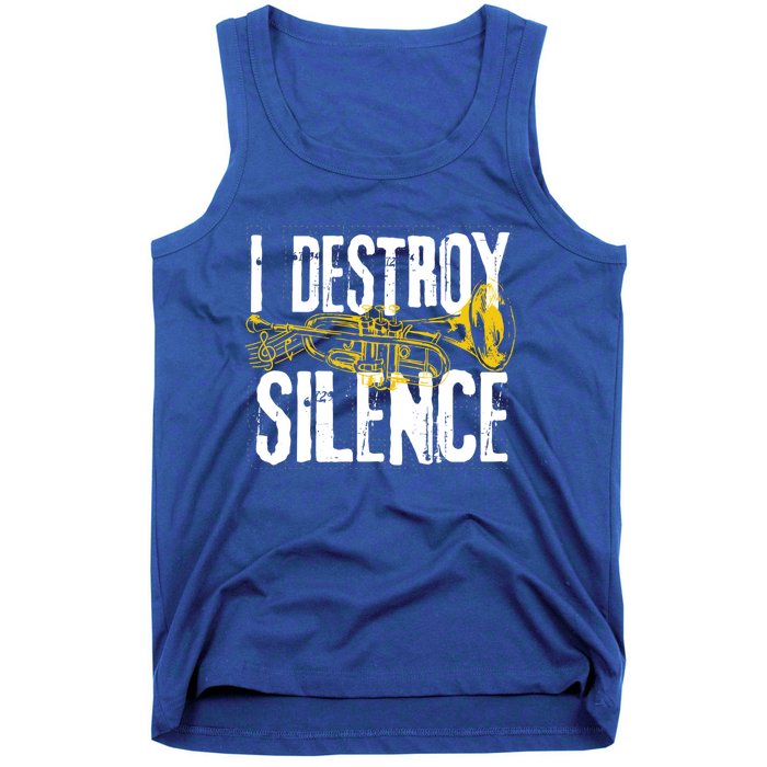 Funny Trumpet Player Marching Band Silence Destroyer Gift Tank Top