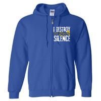 Funny Trumpet Player Marching Band Silence Destroyer Gift Full Zip Hoodie