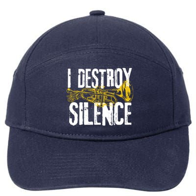 Funny Trumpet Player Marching Band Silence Destroyer Gift 7-Panel Snapback Hat