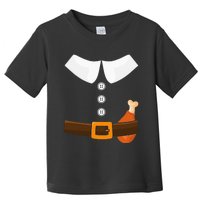 Funny Thanksgiving Pilgrim Costume With Turkey Leg Toddler T-Shirt