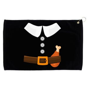 Funny Thanksgiving Pilgrim Costume With Turkey Leg Grommeted Golf Towel