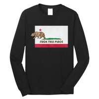 Fuck This Place California Republic Flag Funny The Bear Long Sleeve Shirt