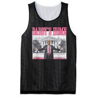 Funny Trump Pink Daddys Home  Trump 2024 Mesh Reversible Basketball Jersey Tank