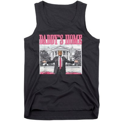 Funny Trump Pink Daddys Home  Trump 2024 Tank Top