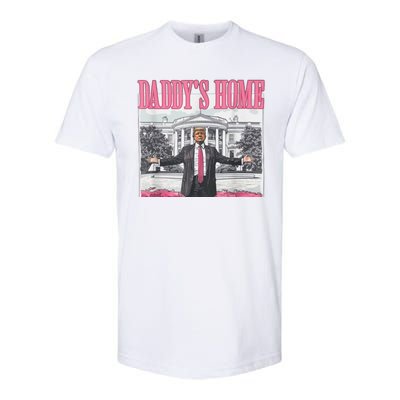 Funny Trump Pink Daddys Home  Trump 2024 Softstyle® CVC T-Shirt