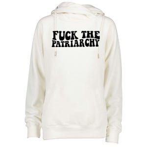 Fuck The Patriarchy Groovy Women Womens Funnel Neck Pullover Hood