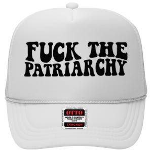 Fuck The Patriarchy Groovy Women High Crown Mesh Back Trucker Hat