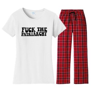 Fuck The Patriarchy Groovy Women Women's Flannel Pajama Set