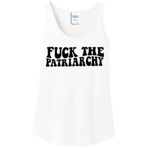 Fuck The Patriarchy Groovy Women Ladies Essential Tank