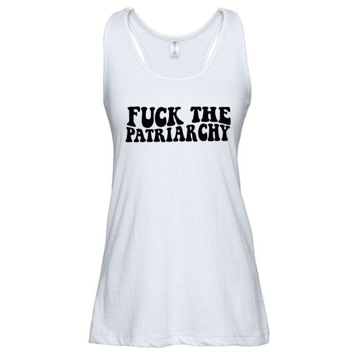 Fuck The Patriarchy Groovy Women Ladies Essential Flowy Tank