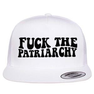 Fuck The Patriarchy Groovy Women Flat Bill Trucker Hat