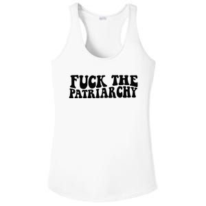 Fuck The Patriarchy Groovy Women Ladies PosiCharge Competitor Racerback Tank