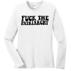 Fuck The Patriarchy Groovy Women Ladies Long Sleeve Shirt