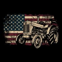 Farm Tractor Proud Farmer Patriotic American Flag Tractor City Backpack