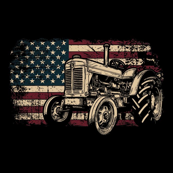 Farm Tractor Proud Farmer Patriotic American Flag Tractor City Backpack