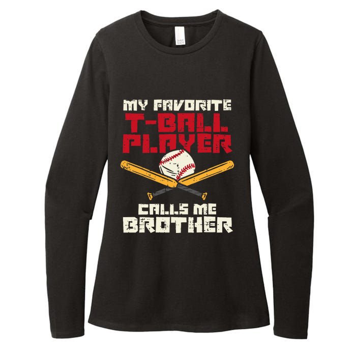 Favorite Tball Player Brother Baseball Family Womens CVC Long Sleeve Shirt