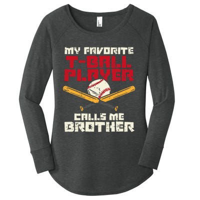 Favorite Tball Player Brother Baseball Family Women's Perfect Tri Tunic Long Sleeve Shirt