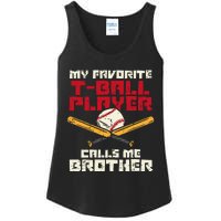 Favorite Tball Player Brother Baseball Family Ladies Essential Tank