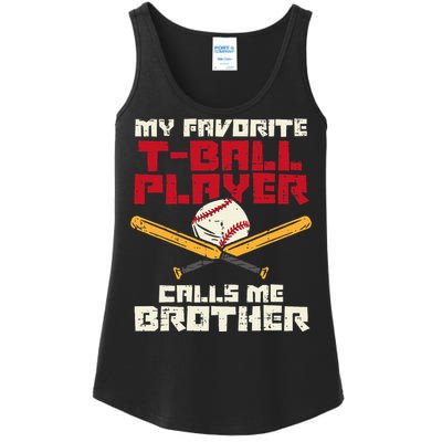 Favorite Tball Player Brother Baseball Family Ladies Essential Tank