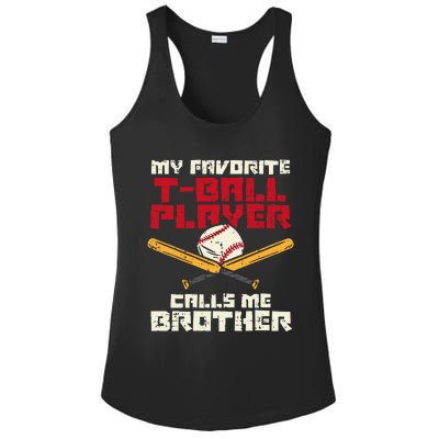 Favorite Tball Player Brother Baseball Family Ladies PosiCharge Competitor Racerback Tank