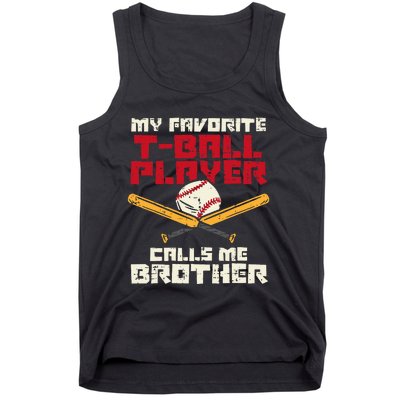 Favorite Tball Player Brother Baseball Family Tank Top