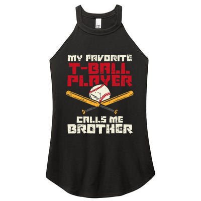 Favorite Tball Player Brother Baseball Family Women's Perfect Tri Rocker Tank