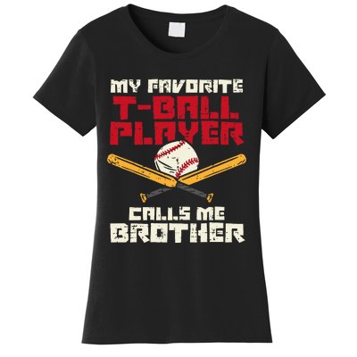 Favorite Tball Player Brother Baseball Family Women's T-Shirt